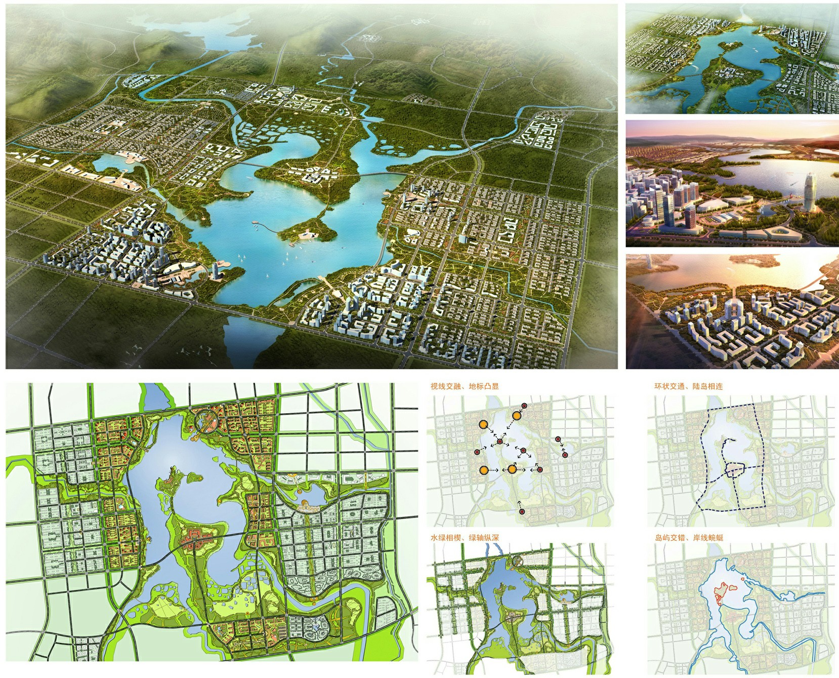 山东诸城市南湖生态经济发展区概念麻豆社
 核心区城市设计